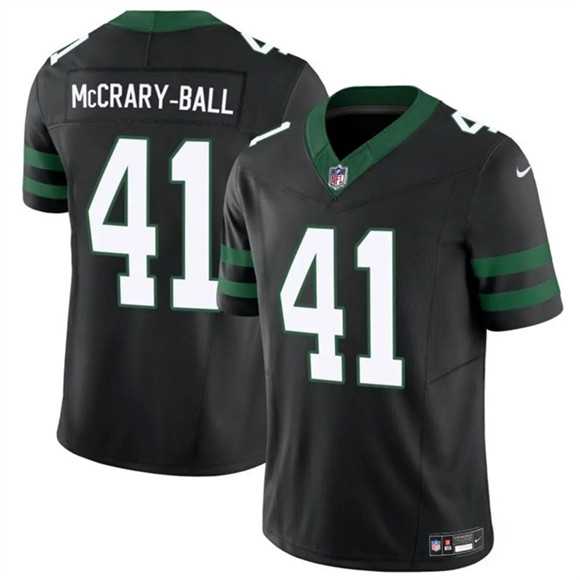 Men%27s New York Jets #41 Marcelino McCrary-Ball Black 2025 F.U.S.E. Vapor Untouchable Limited Stitched Jersey Dzhi