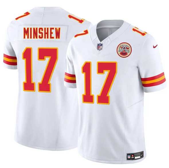 Men & Women & Youth Kansas City Chiefs #17 Gardner Minshew White 2025 F.U.S.E. Vapor Untouchable Limited Stitched Jersey