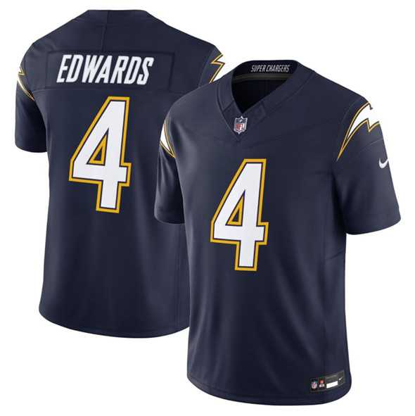 Men & Women & Youth Los Angeles Chargers #4 Taylor Heinicke Navy 2025 F.U.S.E. Alternate Vapor Limited Stitched Jersey