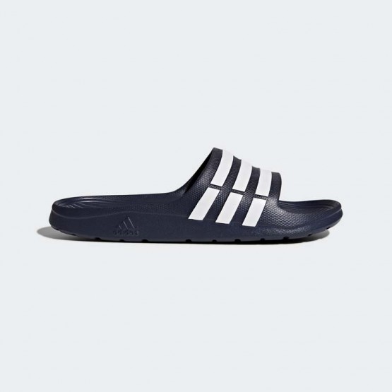 Mens Blue/White/New Navy Adidas Duramo Slides Training Shoes 288SBLUI