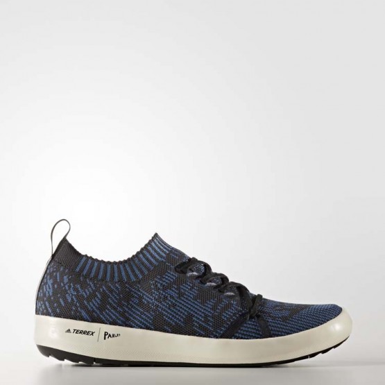 Mens Core Blue/Core Black/Chalk White Adidas Terrex Climacool Parley Boat Outdoor Shoes 297IDOKY