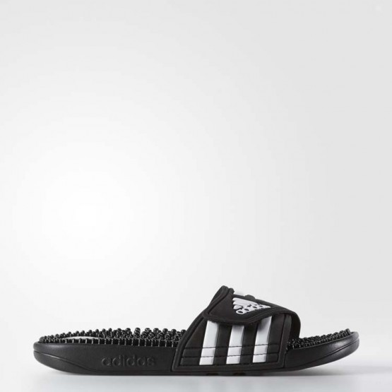 Womens Black/White Adidas Adissage Slides Training Shoes 463RZJFS