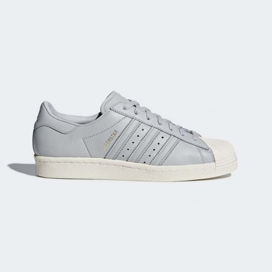Mens Grey/Blue/Red Adidas Originals Superstar 80s Shoes 529UVFGW