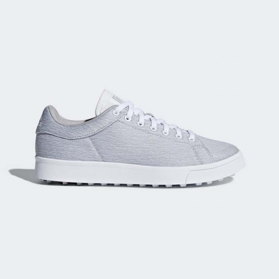 Kids Light Grey Heather/White/Grey Adidas Adicross Classic Golf Shoes 612YOWEV