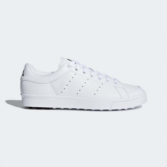 Mens White/Core Black Adidas Adicross Classic Golf Shoes 671KFZVI