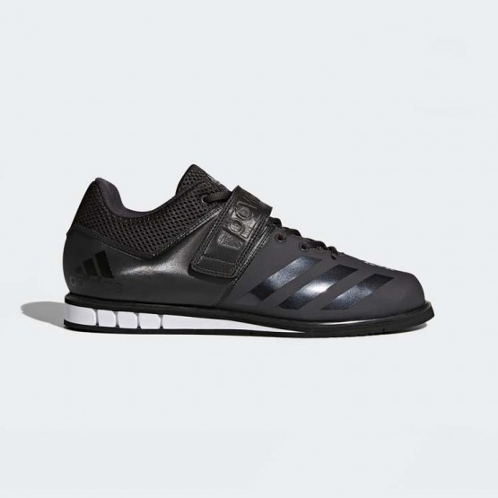 Mens Utility Black/Black/White Adidas Powerlift.3.1 Weightlifting Shoes 673QMAIF