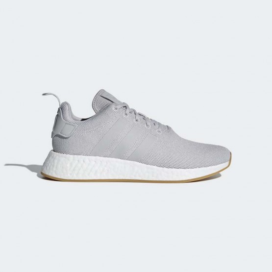 Mens Grey/Solar Slime Adidas Originals Nmd_r2 Shoes 784ZJNHV