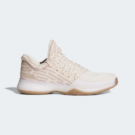 Mens Chalk White/White Adidas Harden Vol. 1 Primeknit Basketball Shoes 821QHECO