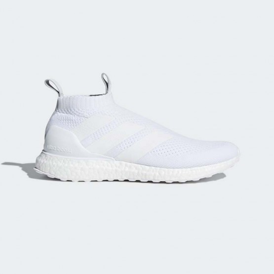 Mens White Adidas Ace 16+ Ultraboost Soccer Cleats 868GMLYP