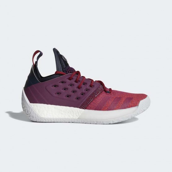 Mens Bold Red/Light Solid Grey Adidas Harden Vol. 2 Basketball Shoes 971TFUSH