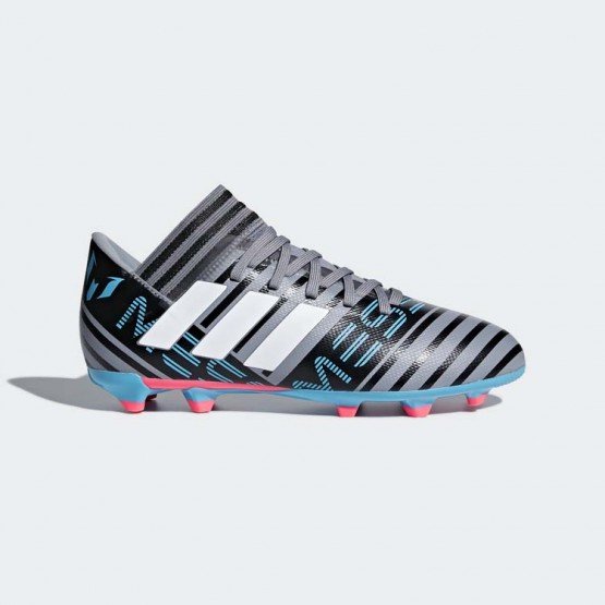 Kids Grey/White/Black Adidas Nemeziz Messi 17.3 Firm Ground Cleats Soccer Cleats 979XTOAL