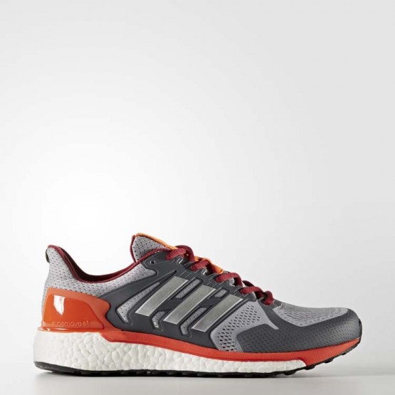 Mens Mid Grey/Silver Metallic Adidas Supernova St Running Shoes 991WBEZN