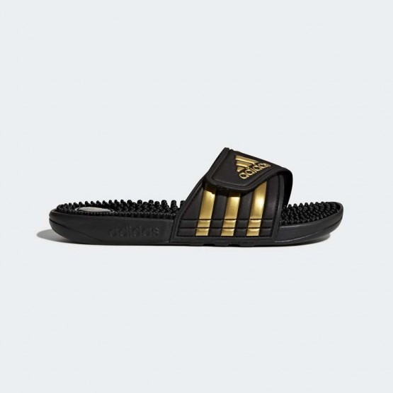 Womens Core Black/Gold Metallic Adidas Adissage Slides Training Shoes 993CUTME